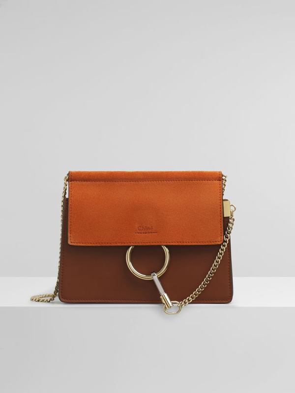 Mini Bolsos Mujer Chloé Faye Amarillo Cuero HMLW32405